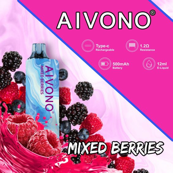 sekoitettuja marjoja Aivono AIM GUN 7000 V6D0ZD111 | Aivono Vape Suomi